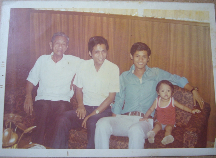 5 Four-generation picture, Lolo Baldo, Papa Titong, Kuya Rolly and Dennis